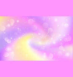 Magic Fantasy Pink Sky In Sparkling Stars