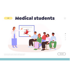 Medical Students Concept Of Landing Page