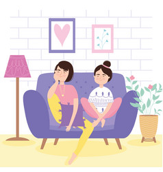 Women On Couch