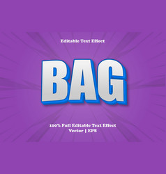 Bag Editable Text Effect