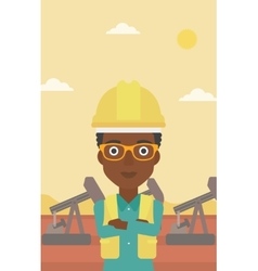 Cnfident Oil Worker