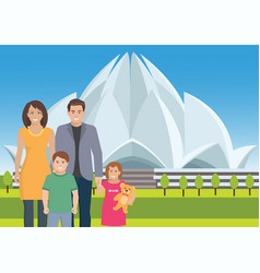 Image Of Family Trip To Lotus Temple