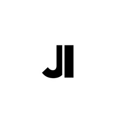 Letter J And I Ji Logo Design Template Minimal