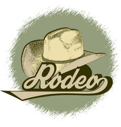 Cowboy Hat And Rodeo Lettering