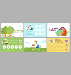 Loyalty Card Collection For Eco Friendly Store