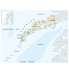 Map Of The Norwegian Archipelago Lofoten