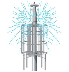 Nikola Tesla Inventor Concept With Tesla Coil