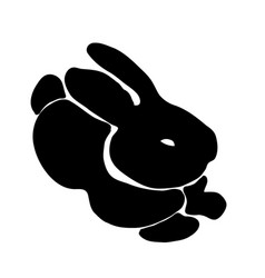 Silhouette Of Rabbit Symbol Of Chinese New Year