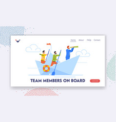 Team Members On Board Landing Page Template