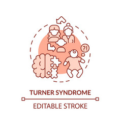 Turner Syndrome Red Concept Icon