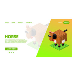 Web Template With A Horse