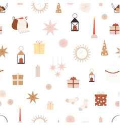 Cozy Home Seamless Pattern Winter Christmas