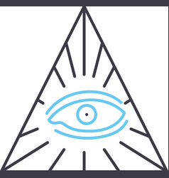 Eye Of Providence Line Icon Outline Symbol