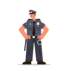 Policeman In Unifor Police Officer Man Cop