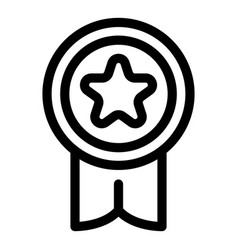 Round Award Ribbon With Star Showing Success