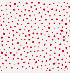 Seamless Pattern With Red Berries Simple