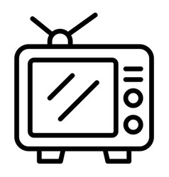 Tv Set Icon Outline Coffee Bed