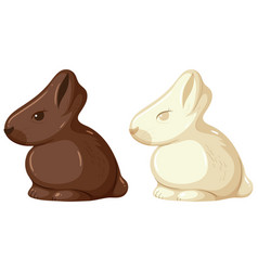 Chocolate Bunny With Dark And White