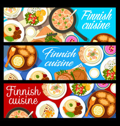 Finnish Cuisine Restaurant Meals Banners