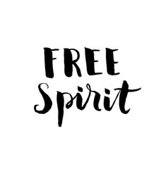 Free Spirit - Lettering Design Isolated