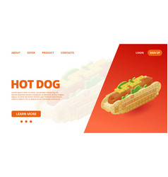 Web Template With A Hot Dog