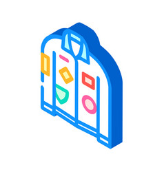 Badge Denim Isometric Icon