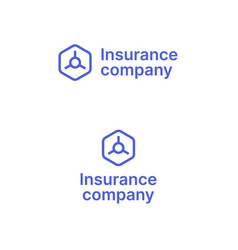 Insurance Company Text With Safe Box Logo