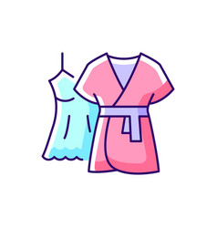 Mini Gown With Robe Rgb Color Icon