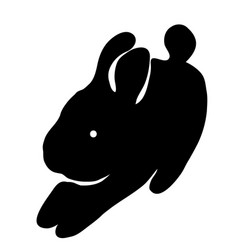 Silhouette Of Rabbit Symbol Of Chinese New Year