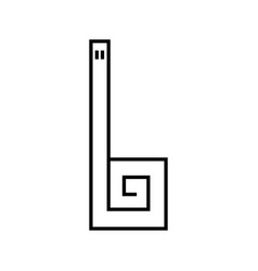 Snake Pictogram Linear Icon On White Background