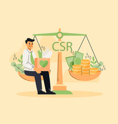 Flat Design Csr Concept