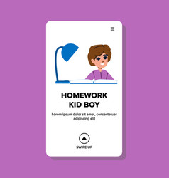 Homework Kid Boy