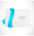 banner with blue ribbons vector image vector image