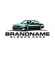classic car logo template vector image vector image