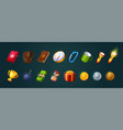 game icons cartoon gui graphic elements set vector image