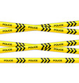 set restriction tapes police line crime scene vector image