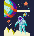 space abstract background astronaut adventure vector image