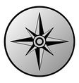 compass button vector image vector image