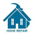 house silhouette with hammer and text vector image