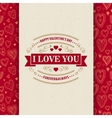 valentines day typography greeting card over vector image
