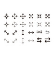 arrows collection with elegant style and black vector image