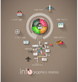 infographic timeline with gear mechanic vector image
