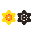narcissus - flower icon set vector image