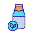 natural pure milk icon isolated contour vector image