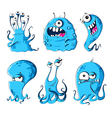 cartoon microbes bacteria monsters vector image