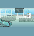 modern hall or airport waiting room cartoon vector image