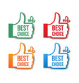 best choice stickers isolated white background vector image