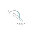 unknown flying object thin line style silhouette vector image vector image