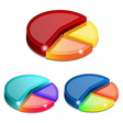 3d pie graph vector image