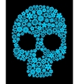 human skull with flower elements vector image vector image